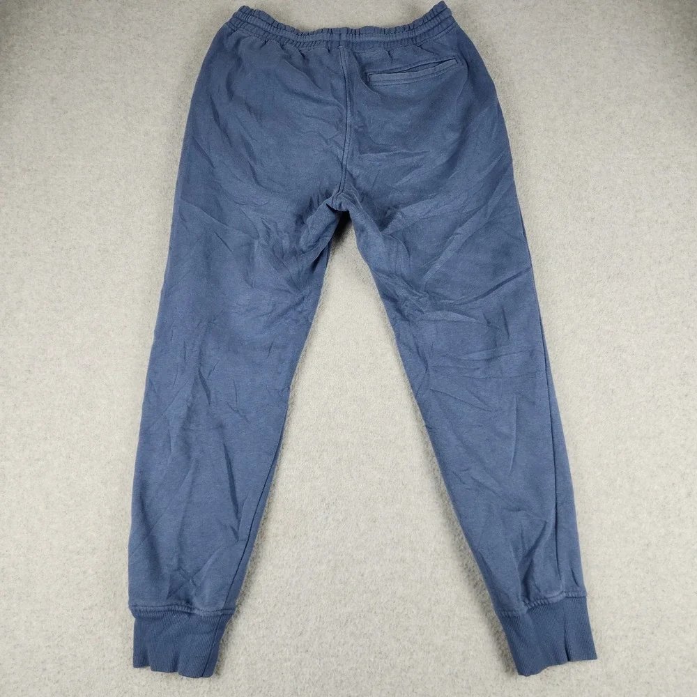The North Face Joggers Sweatpants Mens S‎ Blue Fleece Box Logo Drawstring Waist